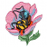 C1: Stem & Leaf---Bright Mint(Isacord 40 #1510)&#13;&#10;C2: Shading & Outline---Lime(Isacord 40 #1176)&#13;&#10;C3: Flower Inside---Tangerine(Isacord 40 #1078)&#13;&#10;C4: Flower---Soft Pink(Isacord 40 #1224)&#13;&#10;C5: Shading---Crystal Blue(Isacord