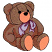 C1: Nose & Feet---Salmon(Isacord 40 #1259)&#13;&#10;C2: Bear---Pecan(Isacord 40 #1128)&#13;&#10;C3: Bear Shading---Rust(Isacord 40 #1058)&#13;&#10;C4: Ribbon---Lavender(Isacord 40 #1193)&#13;&#10;C5: Ribbon Shading---Dark Current(Isacord 40 #1192)&#13;&#1