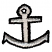 C1: Anchor---Silver Metallic(Yenmet/ Isamet #7009)&#13;&#10;C2: Outline---Black(Isacord 40 #1234)