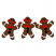 C1: Gingerbread Man---Pine Bark(Isacord 40 #1170)&#13;&#10;C2: Border---White(Isacord 40 #1002)&#13;&#10;C3: Cheeks & Tie---Poinsettia(Isacord 40 #1147)&#13;&#10;C4: Eyes & Buttons---Black(Isacord 40 #1234)