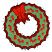 C1: Wreath---Pear(Isacord 40 #1049)&#13;&#10;C2: Bow & Berries---Poppy(Isacord 40 #1037)&#13;&#10;C3: Border---Winterberry(Isacord 40 #1035)&#13;&#10;C4: Stitches---Evergreen(Isacord 40 #1208)
