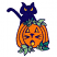 C1: Pumpkin---Pumpkin(Isacord 40 #1168)&#13;&#10;C2: Eyes & Mouth---Papaya(Isacord 40 #1024)&#13;&#10;C3: Dark Leaves---Swiss Ivy(Isacord 40 #1079)&#13;&#10;C4: Light Leaves---Bright Mint(Isacord 40 #1510)&#13;&#10;C5: Cat & Pumpkin Outline---Dark Ink(Isa