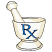 C1: Mortar & Pestle Fill---White(Isacord 40 #1002)&#13;&#10;C2: Mortar & Pestle Shadow---Oat(Isacord 40 #1127)&#13;&#10;C3: "Rx"---Tropical Blue(Isacord 40 #1534)&#13;&#10;C4: Outline---Black(Isacord 40 #1234)