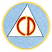 C1: Background Circle---Nordic Blue(Isacord 40 #1076)&#13;&#10;C2: Background Triangle---White(Isacord 40 #1002)&#13;&#10;C3: Symbol---Poinsettia(Isacord 40 #1147)&#13;&#10;C4: Symbol Outline---Black(Isacord 40 #1234)&#13;&#10;C5: Edge & Symbol---Lemon(Is