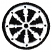 C1: Bkgrd---Black(Isacord 40 #1234)&#13;&#10;C2: Wheel---White(Isacord 40 #1002)