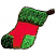 C1: Stocking---Poinsettia(Isacord 40 #1147)&#13;&#10;C2: Heel & Toe---Green(Isacord 40 #1503)&#13;&#10;C3: Outline---Black(Isacord 40 #1234)