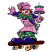 C1: Wheels---Sisal(Isacord 40 #1055)&#13;&#10;C2: Skateboard & Hair---Foliage Rose(Isacord 40 #1169)&#13;&#10;C3: Shoes & Shirt---Wild Iris(Isacord 40 #1032)&#13;&#10;C4: Gloves, Hat, Apron & Cake---Blush(Isacord 40 #1113)&#13;&#10;C5: Icing, Tie & Pants-