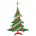 C1: Ornaments---Poinsettia(Isacord 40 #1147)&#13;&#10;C2: Star---Gold Metallic(Yenmet/ Isamet #7005)&#13;&#10;C3: Tree---Swiss Ivy(Isacord 40 #1079)