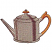 C1: Handle---Toffee(Isacord 40 #1126)&#13;&#10;C2: Handle Detail---Nutmeg(Isacord 40 #1056)&#13;&#10;C3: Teapot---Sterling(Isacord 40 #1011)&#13;&#10;C4: Teapot---Leadville(Isacord 40 #1220)&#13;&#10;C5: Highlight---Silver Metallic(Yenmet/ Isamet #7009)&#