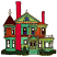 C1: Windows & Railing---Cream(Isacord 40 #1071)&#13;&#10;C2: Windows---Blue Ribbon(Isacord 40 #1535)&#13;&#10;C3: House---Baccarat Green(Isacord 40 #1046)&#13;&#10;C4: House---Kiwi(Isacord 40 #1104)&#13;&#10;C5: House---Autumn Leaf(Isacord 40 #1126)&#13;&