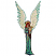 C1: Wings---White(Isacord 40 #1002)&#13;&#10;C2: Wing Shading---Fieldstone(Isacord 40 #1236)&#13;&#10;C3: Dress---Jade(Isacord 40 #1046)&#13;&#10;C4: Halo & Harp---Old Gold(Isacord 40 #1055)&#13;&#10;C5: Skin---Twine(Isacord 40 #1017)&#13;&#10;C6: Hair---