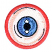 C1: Eye---Linen(Isacord 40 #1071)&#13;&#10;C2: Shading---Shrimp(Isacord 40 #1258)&#13;&#10;C3: Iris---Celestial(Isacord 40 #1028)&#13;&#10;C4: Shading---Royal Blue(Isacord 40 #1535)&#13;&#10;C5: Shimmers---Silver Metallic(Yenmet/ Isamet #7009)&#13;&#10;C6