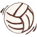 C1: Volleyball---White(Isacord 40 #1002)&#13;&#10;C2: Outline---Black(Isacord 40 #1234)