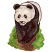 C1: Path---Pecan(Isacord 40 #1128)&#13;&#10;C2: Shadow---Sage(Isacord 40 #1180)&#13;&#10;C3: Foliage---Pear(Isacord 40 #1049)&#13;&#10;C4: Shading---Lima Bean(Isacord 40 #1177)&#13;&#10;C5: Panda---Whale(Isacord 40 #1041)&#13;&#10;C6: Shading---Charcoal(I