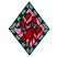 C1: Background---Tropicana(Isacord 40 #1511)&#13;&#10;C2: Vine---Light Cocoa(Isacord 40 #1158)&#13;&#10;C3: Roses---Poinsettia(Isacord 40 #1147)&#13;&#10;C4: Rose Shading---Bordeaux(Isacord 40 #1035)&#13;&#10;C5: Leaves & Frame---Light Kelly(Isacord 40 #1