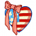 C1: Stripes on Heart---Vanilla(Isacord 40 #1022)&#13;&#10;C2: Stripes on Heart---Poinsettia(Isacord 40 #1147)&#13;&#10;C3: Shading on Heart---Blossom(Isacord 40 #1257)&#13;&#10;C4: Flag behind Stars---Crystal Blue(Isacord 40 #1249)&#13;&#10;C5: Stars---Va
