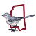 C1: State ---Fire Engine(Isacord 40 #1169)&#13;&#10;C2: Head, Breast, & Belly---Vanilla(Isacord 40 #1022)&#13;&#10;C3: Beak, Cap, Wing, Tail, & Shading---Sterling(Isacord 40 #1011)&#13;&#10;C4: Legs, Feet, & Shading---Whale(Isacord 40 #1041)&#13;&#10;C5: