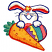 C1: Bunny---Silky White(Isacord 40 #1001)&#13;&#10;C2: Bunny Shading---Oat(Isacord 40 #1127)&#13;&#10;C3: Carrot---Goldenrod(Isacord 40 #1137)&#13;&#10;C4: Carrot Shading---Tangerine(Isacord 40 #1078)&#13;&#10;C5: Leaves---Pear(Isacord 40 #1049)&#13;&#10;