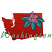 C1: State---Terra Cotta(Isacord 40 #1081)&#13;&#10;C2: State Shading---Dark Current(Isacord 40 #1192)&#13;&#10;C3: State Outlines---Poinsettia(Isacord 40 #1147)&#13;&#10;C4: Leaves---Green(Isacord 40 #1503)&#13;&#10;C5: Leaf Shading---Bottle Green(Isacord