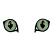 C1: Eyes---Bright Mint(Isacord 40 #1510)&#13;&#10;C2: Light Shading---Light Brass(Isacord 40 #1067)&#13;&#10;C3: Dark Shading---Lima Bean(Isacord 40 #1177)&#13;&#10;C4: Outline & Pupils---Black(Isacord 40 #1234)&#13;&#10;C5: Shimmers---Pearl / Iridescent(