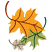 C1: Small Leaf---Ivory(Isacord 40 #1149)&#13;&#10;C2: Small Leaf Vein & Stem---Pecan(Isacord 40 #1128)&#13;&#10;C3: Medium Leaf---Seaweed(Isacord 40 #1209)&#13;&#10;C4: Medium Leaf Vein & Stem---Grasshopper(Isacord 40 #1176)&#13;&#10;C5: Large Leaf---Gold