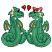 C1: Webbing---Starfish(Isacord 40 #1019)&#13;&#10;C2: Webbing Shading---Golden Grain(Isacord 40 #1126)&#13;&#10;C3: Dragons---Emerald(Isacord 40 #1049)&#13;&#10;C4: Bow---Tropicana(Isacord 40 #1511)&#13;&#10;C5: Bow Shading & Hearts---Poinsettia(Isacord 4