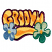 C1: GROOVY---Yellow(Isacord 40 #1187)&#13;&#10;C2: GROOVY Shading---Goldenrod(Isacord 40 #1137)&#13;&#10;C3: GROOVY Outlines---Pansy(Isacord 40 #1255)&#13;&#10;C4: Left Flower---Winter Sky(Isacord 40 #1165)&#13;&#10;C5: Left Flower Shading & Outlines---La