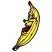 C1: Tongue---Poinsettia(Isacord 40 #1147)&#13;&#10;C2: Eyes & Teeth---White(Isacord 40 #1002)&#13;&#10;C3: Banana---Citrus(Isacord 40 #1187)&#13;&#10;C4: Banana Shading---Sisal(Isacord 40 #1055)&#13;&#10;C5: Outlines, Eyes & Mouth---Black(Isacord 40 #1234