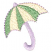 C1: Umbrella Light Sections---Daffodil(Isacord 40 #1135)&#13;&#10;C2: Umbrella Dark Sections---Jalapeno(Isacord 40 #1104)&#13;&#10;C3: Umbrella Outlines & Handle---Azalea Pink(Isacord 40 #1224)