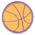 C1: Basketball---Yellow Bird(Isacord 40 #1124)&#13;&#10;C2: Outline---Wild Iris(Isacord 40 #1032)