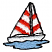 C1: Sail & Boat---White(Isacord 40 #1002)&#13;&#10;C2: Water---Celestial(Isacord 40 #1028)&#13;&#10;C3: Sail---Poppy(Isacord 40 #1037)&#13;&#10;C4: Outlines---Black(Isacord 40 #1234)