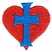 C1: Heart---Blossom(Isacord 40 #1257)&#13;&#10;C2: Cross---Tropical Blue(Isacord 40 #1534)