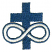 C1: Eternity Sign---White(Isacord 40 #1002)&#13;&#10;C2: Cross & Eternity Outlines---Nordic Blue(Isacord 40 #1076)