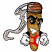C1: Gloves, Teeth, Eyes & Label---White(Isacord 40 #1002)&#13;&#10;C2: Band---Toffee(Isacord 40 #1126)&#13;&#10;C3: Cigar---Palomino(Isacord 40 #1070)&#13;&#10;C4: Cigar Shading---Light Cocoa(Isacord 40 #1158)&#13;&#10;C5: Band---Wildfire(Isacord 40 #1147