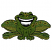 C1: Teeth---White(Isacord 40 #1002)&#13;&#10;C2: Teeth Shading---Sterling(Isacord 40 #1011)&#13;&#10;C3: Frog---Grasshopper(Isacord 40 #1176)&#13;&#10;C4: Shading---Caper(Isacord 40 #1227)&#13;&#10;C5: Outline---Black(Isacord 40 #1234)&#13;&#10;C6: Spots-