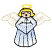 C1: Wings---White(Isacord 40 #1002)&#13;&#10;C2: Wing Outlines---Oat(Isacord 40 #1127)&#13;&#10;C3: Angel Robe---White(Isacord 40 #1002)&#13;&#10;C4: Angel Robe Shading---Winter Sky(Isacord 40 #1165)&#13;&#10;C5: Face---Shrimp Pink(Isacord 40 #1017)&#13;&