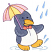 C1: Umbrella---Carnation(Isacord 40 #1121)&#13;&#10;C2: Umbrella Handle---Lavender(Isacord 40 #1193)&#13;&#10;C3: Umbrella Center---Daffodil(Isacord 40 #1135)&#13;&#10;C4: Beak & Feet---Yellow Bird(Isacord 40 #1124)&#13;&#10;C5: Penguin Belly---White(Isac