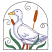 C1: Cat Tails & Goose Legs---Autumn Leaf(Isacord 40 #1126)&#13;&#10;C2: Cat Tails & Goose Legs Shading---Golden Grain(Isacord 40 #1126)&#13;&#10;C3: Bill---Lemon(Isacord 40 #1167)&#13;&#10;C4: Goose---White(Isacord 40 #1002)&#13;&#10;C5: Goose Light Shadi