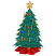 C1: Tree Skirt---Poinsettia(Isacord 40 #1147)&#13;&#10;C2: Skirt Shading---Cranberry(Isacord 40 #1035)&#13;&#10;C3: Skirt Light Shading---Red Berry(Isacord 40 #1246)&#13;&#10;C4: Skirt Details---Beet Red(Isacord 40 #1035)&#13;&#10;C5: Tree Trunk---Pecan(I