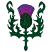 C1: Thistle---Grape(Isacord 40 #1032)&#13;&#10;C2: Thistle Shading---Fuchsia(Isacord 40 #1533)&#13;&#10;C3: Thistle Outlines---Provence(Isacord 40 #1197)&#13;&#10;C4: Leaves---Swiss Ivy(Isacord 40 #1079)&#13;&#10;C5: Leaves Shading---Evergreen(Isacord 40