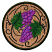 C1: Background---Carmel Cream(Isacord 40 #1128)&#13;&#10;C2: Background Overlay---Penny(Isacord 40 #1057)&#13;&#10;C3: Grapes---Grape(Isacord 40 #1032)&#13;&#10;C4: Grapes Shading---Cerise(Isacord 40 #1192)&#13;&#10;C5: Grapes Outlines---Deep Purple(Isaco