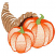 C1: Cornucopia Shading---Pine Bark(Isacord 40 #1170)&#13;&#10;C2: Cornucopia---Carmel Cream(Isacord 40 #1128)&#13;&#10;C3: Pumpkins---Apricot(Isacord 40 #1238)&#13;&#10;C4: Pumpkin Shading & Outlines---Clay(Isacord 40 #1021)&#13;&#10;C5: Stems---Kiwi(Isac