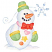 C1: Snow & Snowman---White(Isacord 40 #1002)&#13;&#10;C2: Heart & Collar---Blush(Isacord 40 #1113)&#13;&#10;C3: Snow & Snowman Shading---Ice Cap(Isacord 40 #1074)&#13;&#10;C4: Heart & Collar Shading---Azalea Pink(Isacord 40 #1224)&#13;&#10;C5: Mittens & H