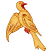 C1: Inside Beak---Cherry(Isacord 40 #1169)&#13;&#10;C2: Beak & Talons---Melon(Isacord 40 #1259)&#13;&#10;C3: Bird---Parchment(Isacord 40 #1066)&#13;&#10;C4: Bird Shading---Yellow Bird(Isacord 40 #1124)&#13;&#10;C5: Bird Outlines---Autumn Leaf(Isacord 40 #