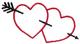 Hearts W/arrow Outline