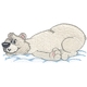 Polar Bear Laying On Tummy