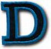 "D" Small Athletic Letter