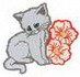 Kitten W/flowers