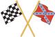 Checkered & Confederate Flag