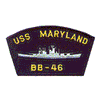USS MD BB-46 (SEWN ON BLACK)